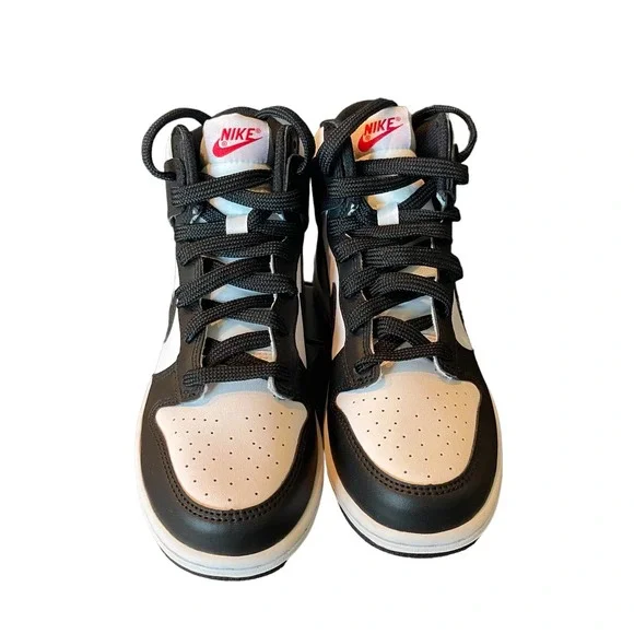 Nike Dunk High Black/White Panda Dunks Kids Size 2Y NEW - Picture 7 of 10